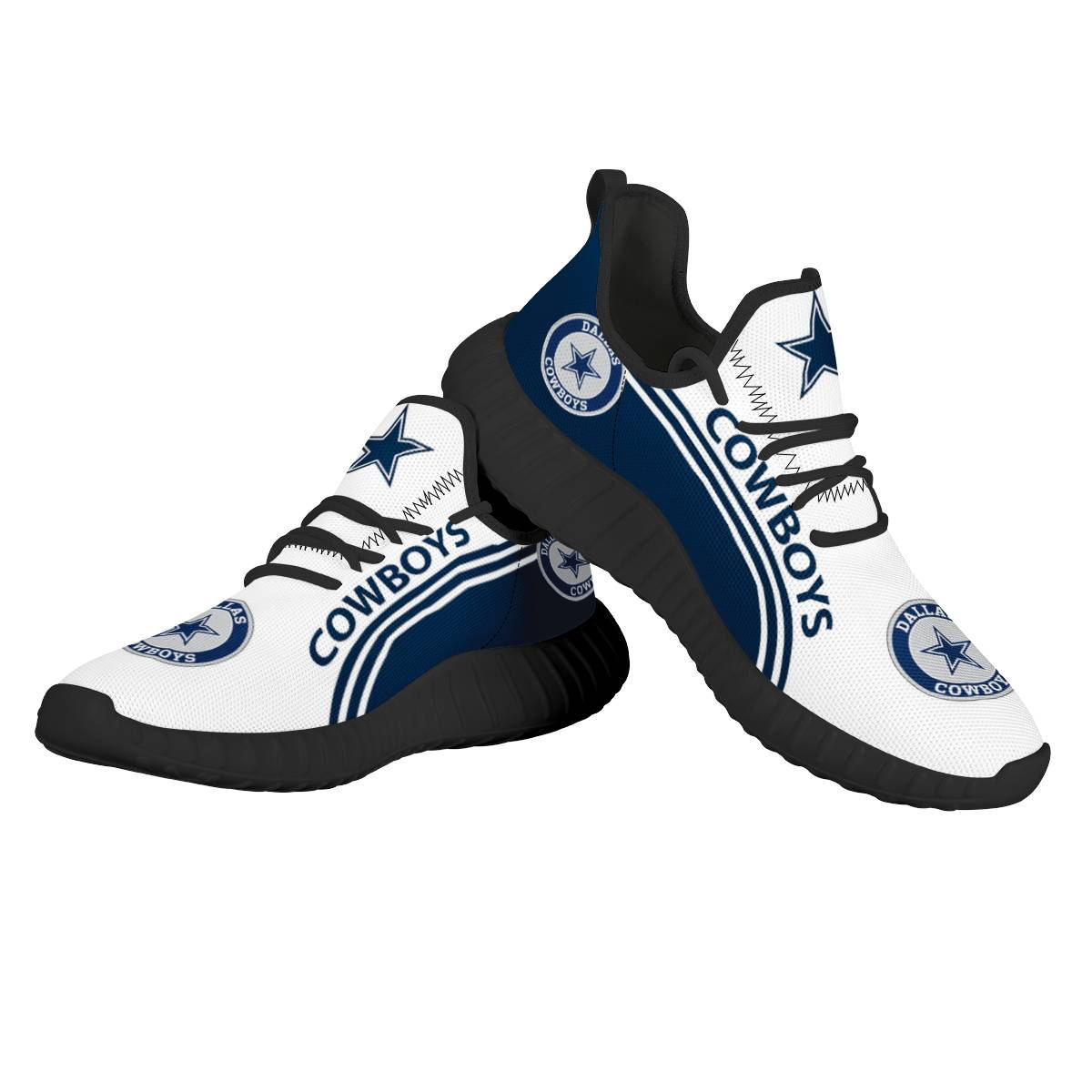 Women's Dallas Cowboys Mesh Knit Sneakers/Shoes 013